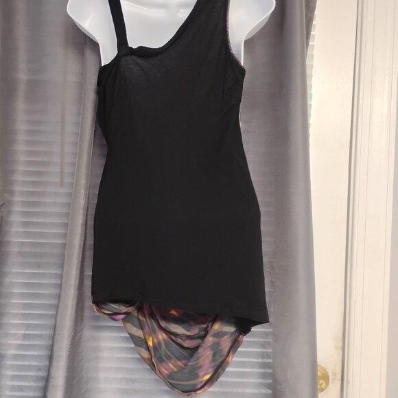 ❤️KAREN MILLEN Asymmetrical Top or Mini Dress Bust 33" - Picture 5 of 10